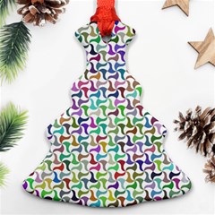 Geometric Floral Shape Geometrical Christmas Tree Ornament (two Sides) by Pakrebo