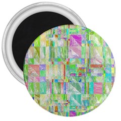 Pastel Quilt Background Texture 3  Magnets by Pakrebo