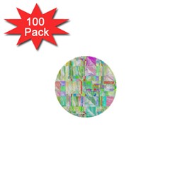 Pastel Quilt Background Texture 1  Mini Buttons (100 Pack)  by Pakrebo