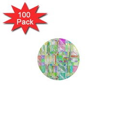 Pastel Quilt Background Texture 1  Mini Magnets (100 Pack)  by Pakrebo