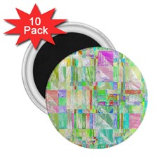 Pastel Quilt Background Texture 2 25  Magnets (10 Pack)  by Pakrebo