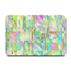 Pastel Quilt Background Texture Small Doormat  by Pakrebo