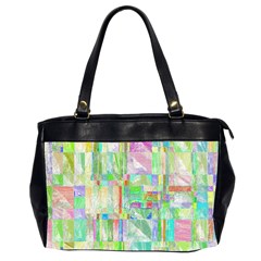 Pastel Quilt Background Texture Oversize Office Handbag (2 Sides) by Pakrebo