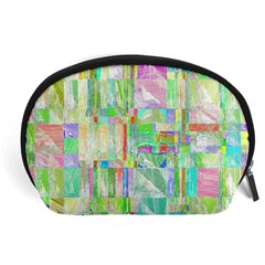 Pastel Quilt Background Texture Accessory Pouch (large) by Pakrebo