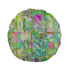 Pastel Quilt Background Texture Standard 15  Premium Flano Round Cushions