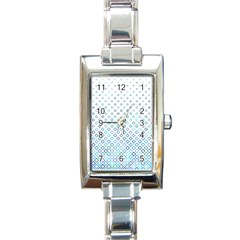 Square Pattern Geometric Blue Rectangle Italian Charm Watch