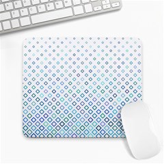 Square Pattern Geometric Blue Large Mousepads by Pakrebo