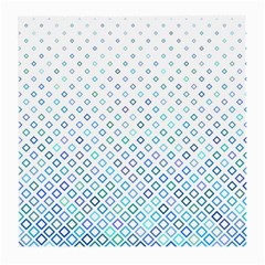 Square Pattern Geometric Blue Medium Glasses Cloth (2-side) by Pakrebo