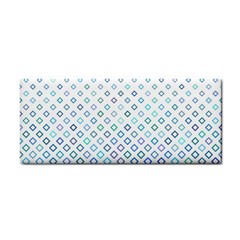 Square Pattern Geometric Blue Hand Towel