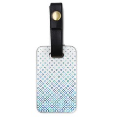 Square Pattern Geometric Blue Luggage Tags (one Side)  by Pakrebo