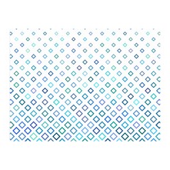 Square Pattern Geometric Blue Double Sided Flano Blanket (mini)  by Pakrebo