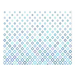 Square Pattern Geometric Blue Double Sided Flano Blanket (large)  by Pakrebo