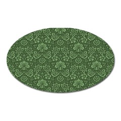 Damask Pattern Victorian Vintage Oval Magnet by Pakrebo