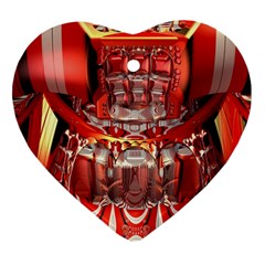 Mechanical Droid Mandelbulb Ornament (heart) by Pakrebo