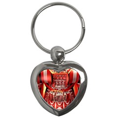 Mechanical Droid Mandelbulb Key Chains (heart)  by Pakrebo