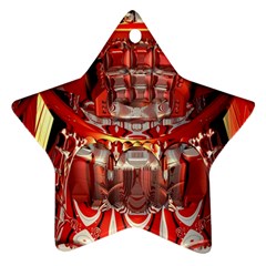 Mechanical Droid Mandelbulb Star Ornament (two Sides) by Pakrebo