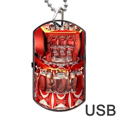 Mechanical Droid Mandelbulb Dog Tag Usb Flash (one Side) by Pakrebo