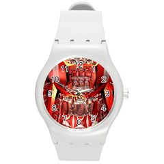 Mechanical Droid Mandelbulb Round Plastic Sport Watch (m)