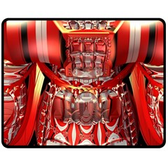 Mechanical Droid Mandelbulb Double Sided Fleece Blanket (medium)  by Pakrebo