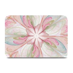 Pink Blue Flower Blossom Rose Plate Mats by Pakrebo