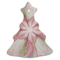 Pink Blue Flower Blossom Rose Christmas Tree Ornament (two Sides) by Pakrebo