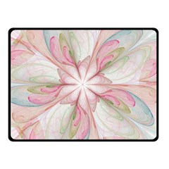 Pink Blue Flower Blossom Rose Double Sided Fleece Blanket (small)  by Pakrebo