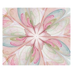 Pink Blue Flower Blossom Rose Double Sided Flano Blanket (small)  by Pakrebo