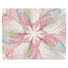 Pink Blue Flower Blossom Rose Double Sided Flano Blanket (medium)  by Pakrebo