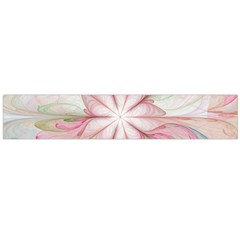 Pink Blue Flower Blossom Rose Large Flano Scarf  by Pakrebo