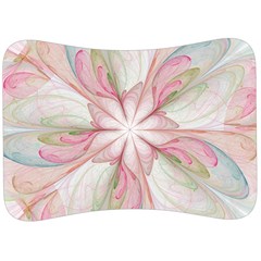 Pink Blue Flower Blossom Rose Velour Seat Head Rest Cushion by Pakrebo