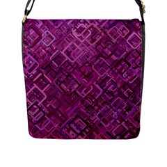 Purple Pattern Background Flap Closure Messenger Bag (l) by Pakrebo