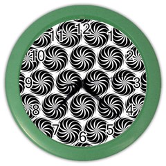 Pattern Swirl Spiral Repeating Color Wall Clock by Pakrebo