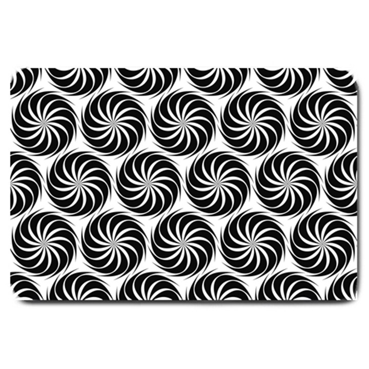 Pattern Swirl Spiral Repeating Large Doormat 