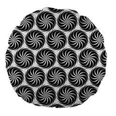 Pattern Swirl Spiral Repeating Large 18  Premium Round Cushions by Pakrebo