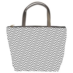 Wave Wave Lines Diagonal Seamless Bucket Bag by Pakrebo