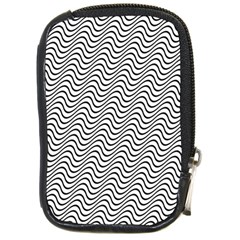 Wave Wave Lines Diagonal Seamless Compact Camera Leather Case by Pakrebo