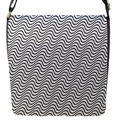 Wave Wave Lines Diagonal Seamless Flap Closure Messenger Bag (s) by Pakrebo