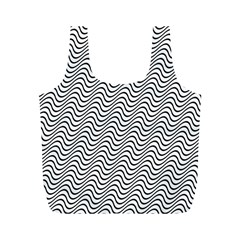 Wave Wave Lines Diagonal Seamless Full Print Recycle Bag (m) by Pakrebo