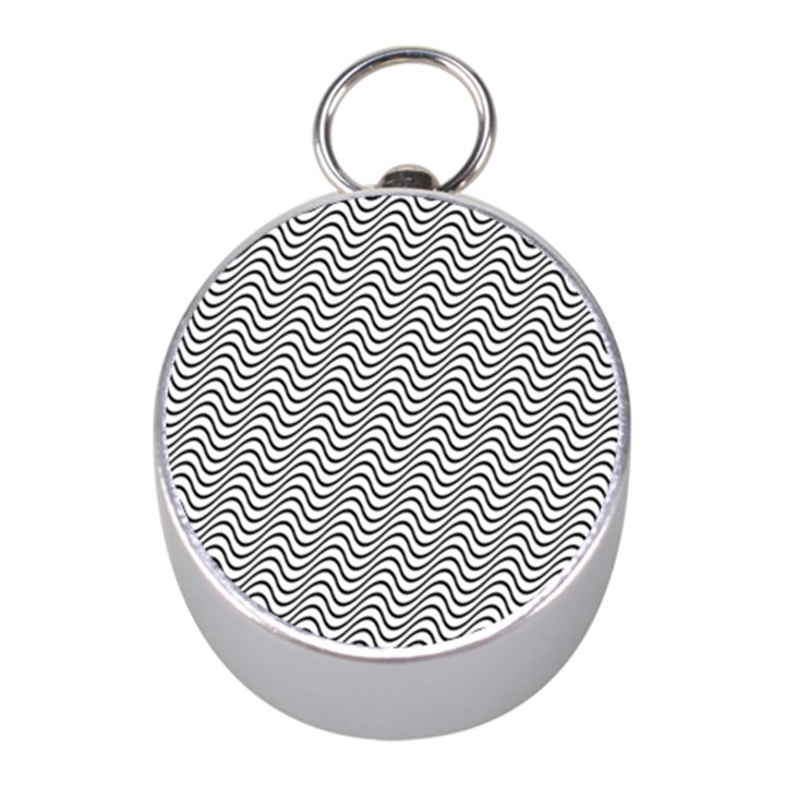 Wave Wave Lines Diagonal Seamless Mini Silver Compasses