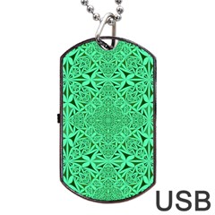 Triangle Background Pattern Dog Tag Usb Flash (one Side) by Pakrebo