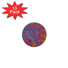 Fractal Psychedelic Fantasy Surreal 1  Mini Buttons (10 Pack)  by Pakrebo