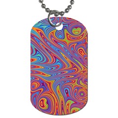 Fractal Psychedelic Fantasy Surreal Dog Tag (two Sides)