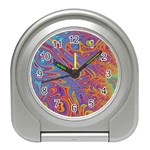 Fractal Psychedelic Fantasy Surreal Travel Alarm Clock Front