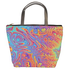 Fractal Psychedelic Fantasy Surreal Bucket Bag by Pakrebo