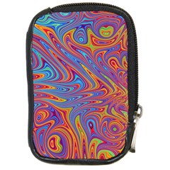 Fractal Psychedelic Fantasy Surreal Compact Camera Leather Case by Pakrebo