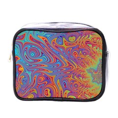 Fractal Psychedelic Fantasy Surreal Mini Toiletries Bag (one Side) by Pakrebo