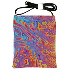 Fractal Psychedelic Fantasy Surreal Shoulder Sling Bag by Pakrebo