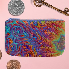 Fractal Psychedelic Fantasy Surreal Large Coin Purse by Pakrebo