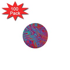 Fractal Bright Fantasy Design 1  Mini Buttons (100 Pack) 