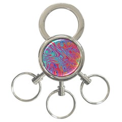 Fractal Bright Fantasy Design 3-ring Key Chains by Pakrebo